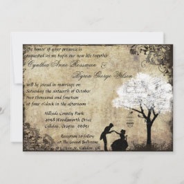 La propuesta de la invitación a la boda de la cose