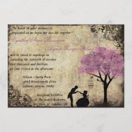 La propuesta Invitación a la Boda Vintage Pink