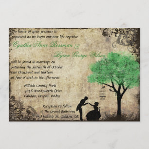 La propuesta Invitación a la Boda Vintage Verde