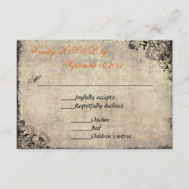 La propuesta Vintage Wedding RSVP en Naranja