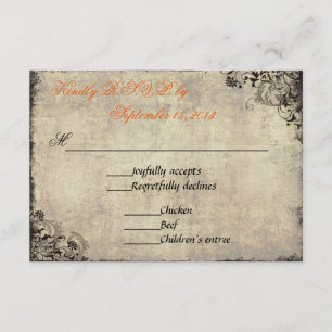 La propuesta Vintage Wedding RSVP en Naranja