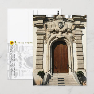La puerta de la biblioteca Hertziana. postal de Ro