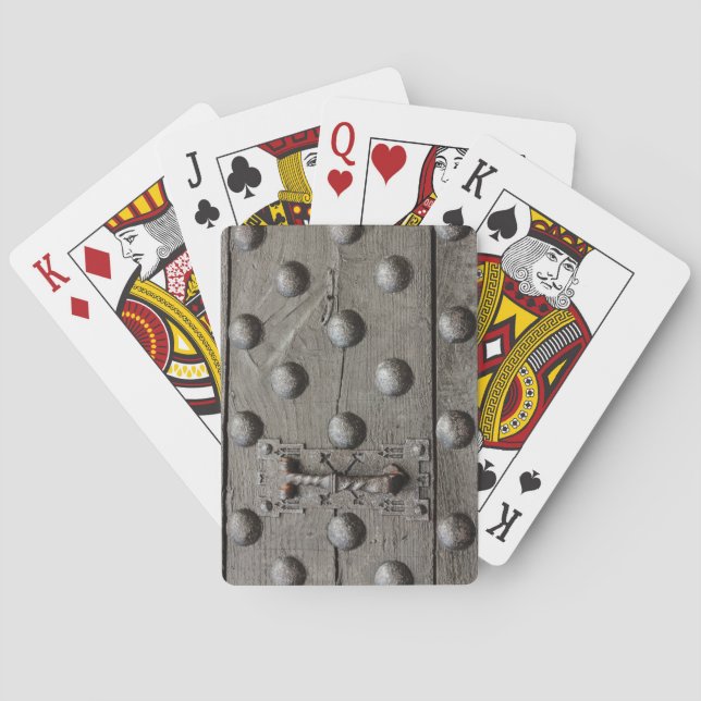 la puerta de los naipes   del castillo de un póker (Reverso)