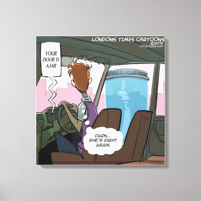 La Puerta De Tu Auto Es Una Impresión De Lienzo Di (Anverso)