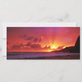 La puesta de sol en la isla