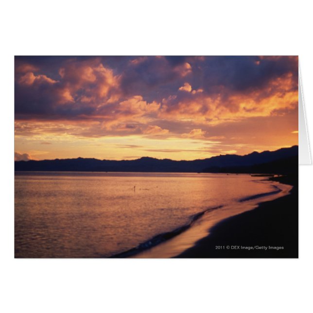 La puesta de sol en la playa (Anverso (Horizontal))