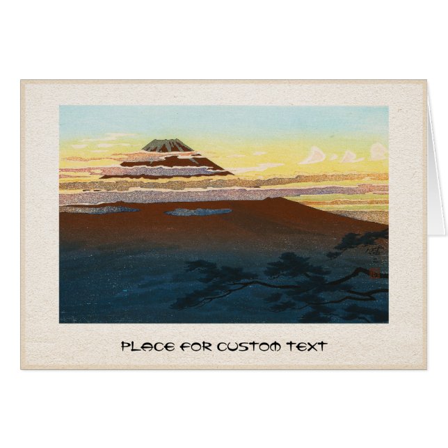 La puesta del sol japonesa fresca de Fuji de la (Anverso (Horizontal))