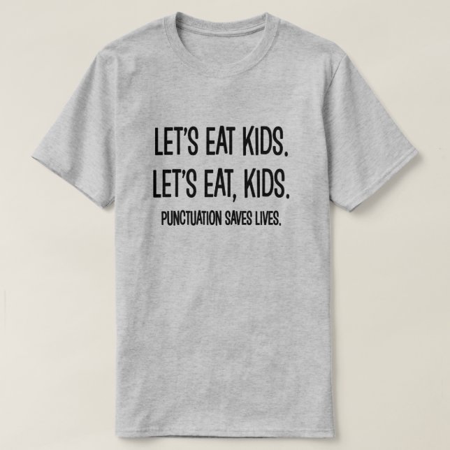 La puntuación ahorra la camiseta divertida de la (Diseño del anverso)
