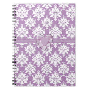 La púrpura del KRW Jeweled el cuaderno alineado