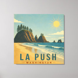 ¡La Push, Baby! Arte de cartel de viaje costero vi