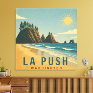 ¡La Push, Baby! Arte de cartel de viaje costero vi