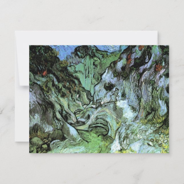 La quebrada de Les Peiroulets por Vincent van Gogh (Anverso)