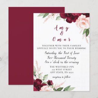 la querida invitación de la boda floral