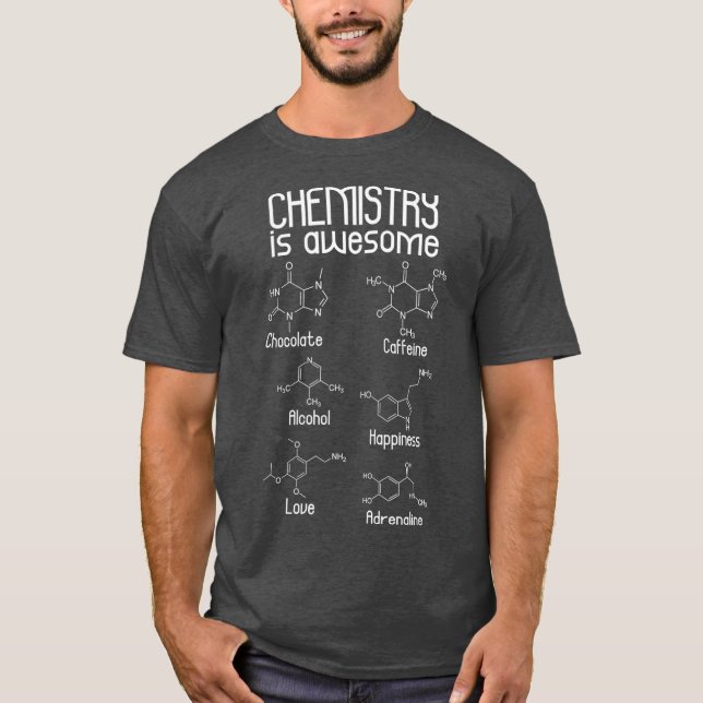 La química es la Molécula de cafeína de camisetas  (Anverso)