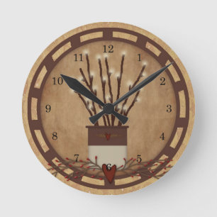 La rama enciende el reloj de pared