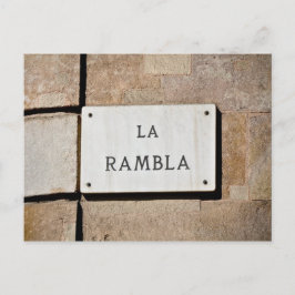 La Rambla Barcelona España Rótulo de postales