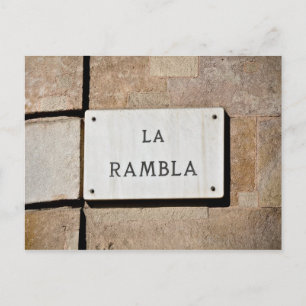 La Rambla Barcelona España Rótulo de postales