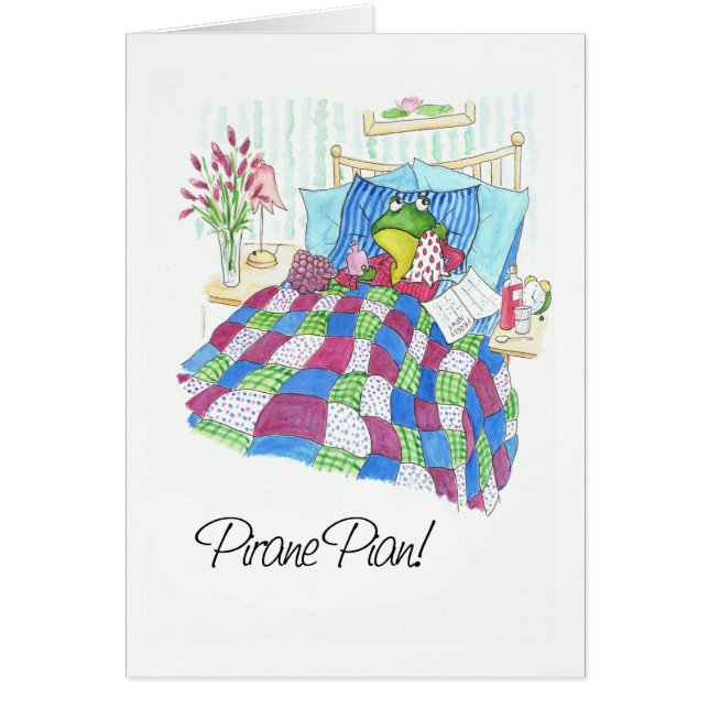 La rana verde de la diversión consigue el saludo (Frente)