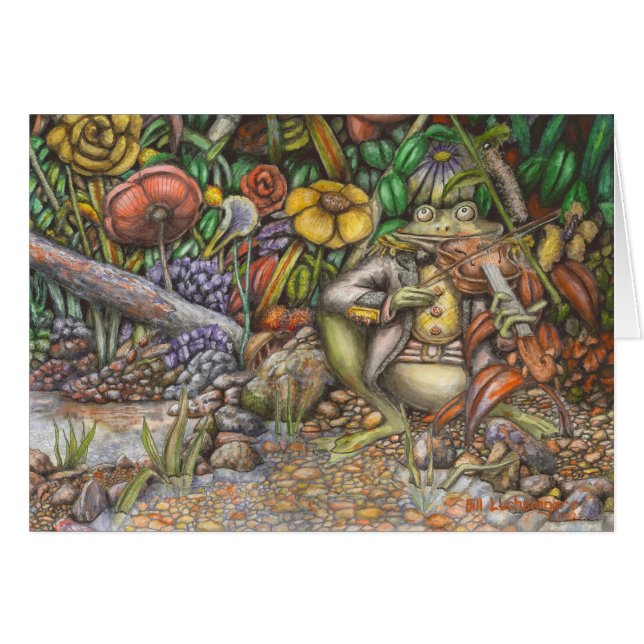 La rana y el violín - tarjeta (Anverso (Horizontal))