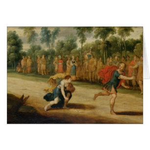 La raza de Atalanta y de Hippomenes (aceite en el
