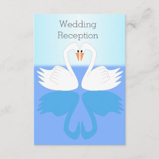 La recepción de bodas de diseño de los cisnes