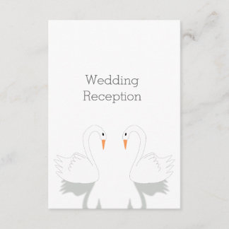 La recepción de bodas de diseño de los cisnes