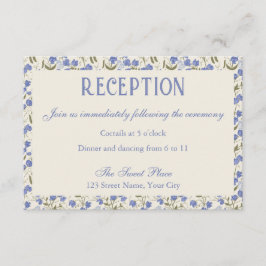 La recepción de la boda es dulce, azul y crema