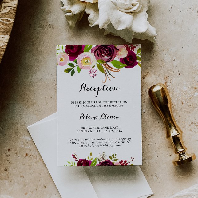 La recepción de la boda floral rústica de Rubor en (Subido por el creador)