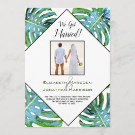 La recepción de la Invitación casada con hojas tro