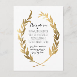 La recepción Laurel Wreath moderna Faux Gold Leaf