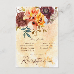 La recepción Marsala Clay & Yellow Bouquet Wedquet