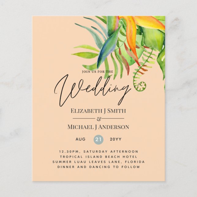 La recepción más barata de las hojas tropicales Bo (Anverso)