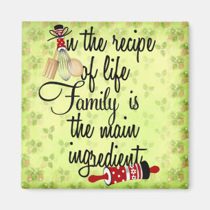 La receta de la familia de la vida es imán