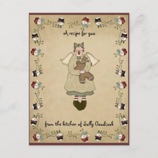 La receta del navidad carda la postal
