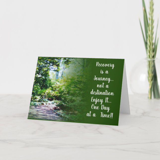 la recuperación es un viaje 23 tarjeta de felicita (Anverso)