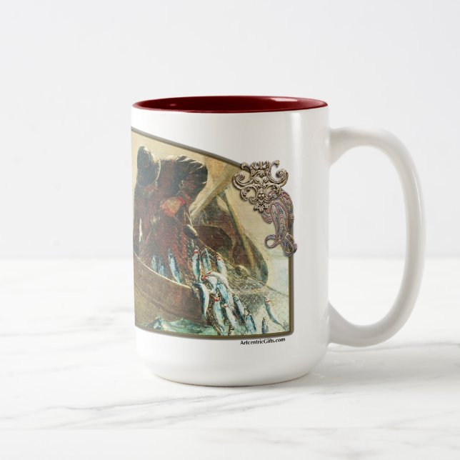 La red de los arenques - 15oz de cerámica. Taza (Derecha)
