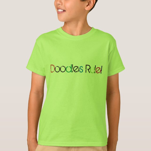 La regla de los Doodles embroma la camiseta (Anverso)