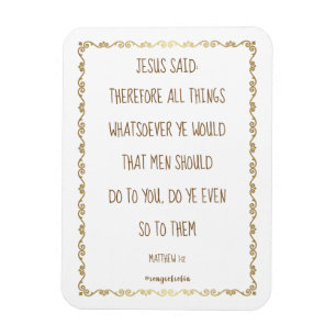 La regla de oro imán fotográfico flexible de 3" 