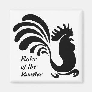 La "regla del gallo" Stylized el imán del gallo