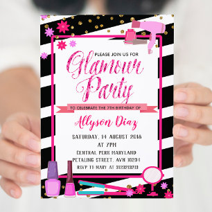 La Reina de Belleza Glamour Fiesta Invitación al c