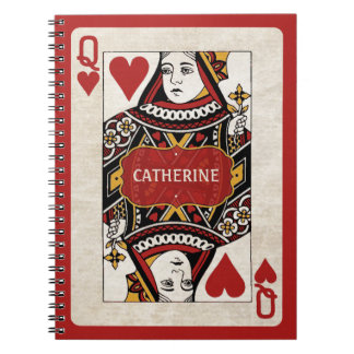 La reina de corazones personalizó el cuaderno