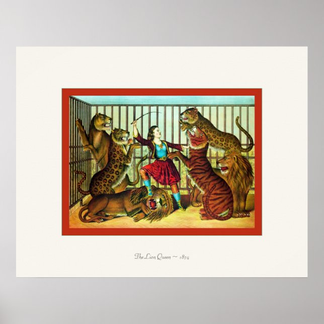 La reina de los leones ~1874 ~ Impresión de Bellas (Frente)