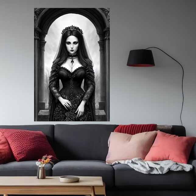 La reina del cementerio | Poster de arte de IA (Subido por el creador)