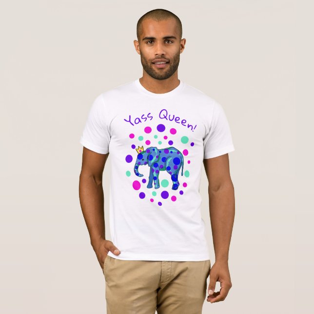 ¡La Reina del Elefante Yass! Camiseta masculina (Anverso completo)