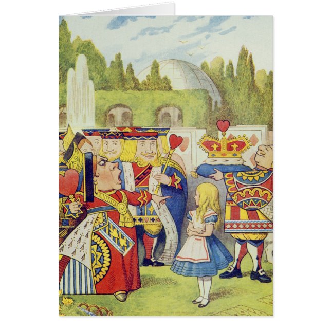 ¡La reina ha venido! Y no es ella enojada. " (Frente)