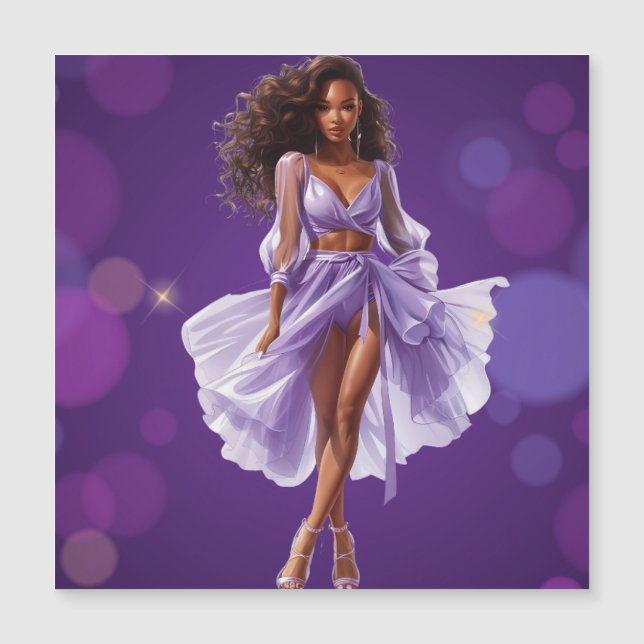La reina negra afroamericana Melanin Sista Shopp (Anverso)