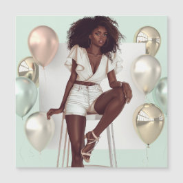 La reina negra afroamericana Melanin Sista Shopp