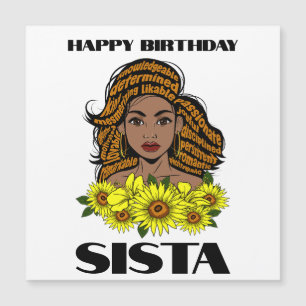 La reina negra Melanin Sista Chica del girasol Mag