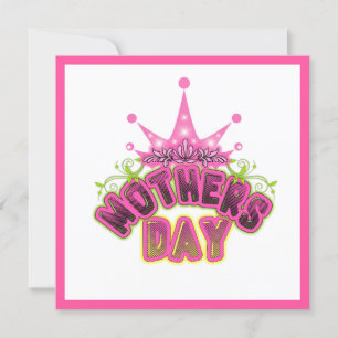 La Reina Rosa Corona feliz TARJETA del día de la m