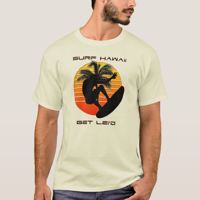La resaca Hawaii consigue el camisetas de Lei'd (Anverso)